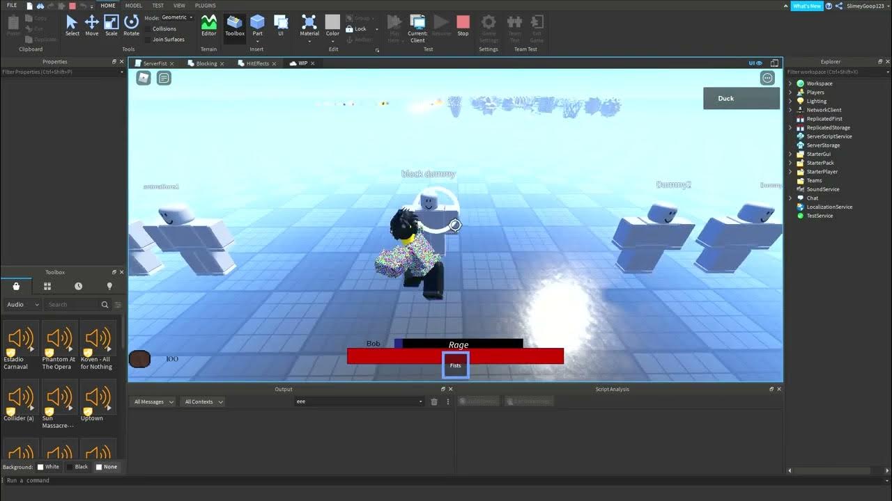 roblox studio combat punching fist script - YouTube