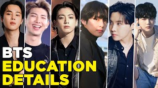 BTS members educational qualification 2023 | BTS education | BTS degrees | BTS Qualifications