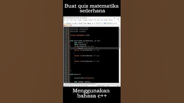 Buat Program Quiz matematika menggunakan bahasa C++ #cpp #programming #coding #shortvideo #viral