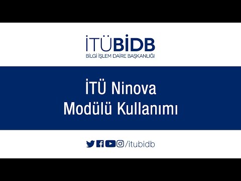 İTÜ Ninova Modülü Kullanımı