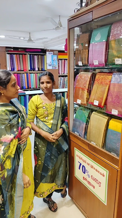 Kanchipuram silk sarees upto 70% discount🔥 #aadi #sale #trending #sarees #malarsilks #collection