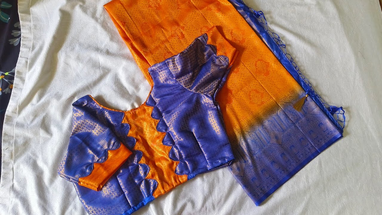 అదిరిపోయే u shape model blouse back neck design cutting and stitching ...
