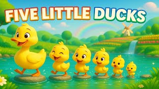 Five Little Ducks | Preschool Fingerplay – Clap, Waddle, Splash!
