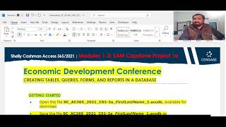 Shelly Cashman Access 365/2021 Modules 1-3 SAM Capstone Project 1a | Economic Development Conference