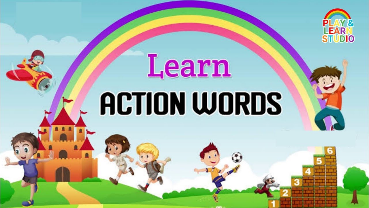 Action Verbs for Kids | Fun English Learning Video | Learn Action Words ...