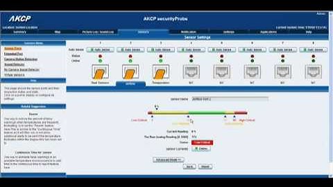 AKCP Airflow sensor setup Low