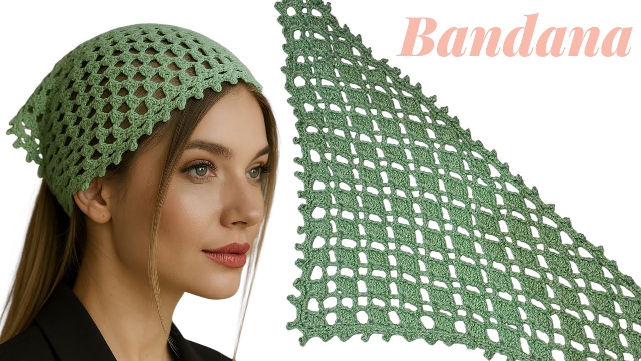 Bandana em crochê passo a passo 