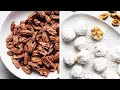 Keto Candied Pecans and Keto Snowball Cookies