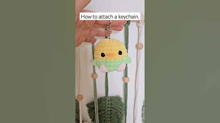how to attach keychain on amigurumi🐦❤️ #crochet #amigurumi #amigurumitutorial #crochettutorial