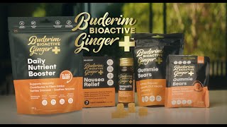 Buderim BioActive Ginger+ Travel Well - Relief Nausea Aid Immunity