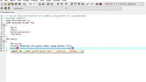 How to Calculate factorial of a number using pointer in c programming