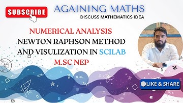 Newton Raphson Method Solve x² - 5x + 2 with Graph & Visualization Scilab iteration in sonsole