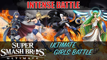 Lucina vs Palutena vs Zero Suit Samus vs Bayonetta - Super Smash Bros Ultimate