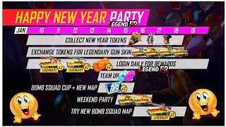 Happy New Year Party Calendar Full Details Free Fire | Happy New Year Party Event Free Fire