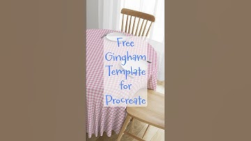 Make a gingham pattern in Procreate with this free template!