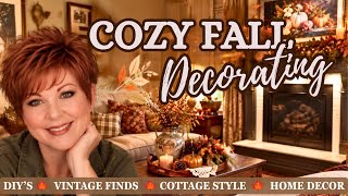Cozy Fall Decorating/ Fall Decorating Cottage Style/ Decorate With Me