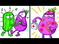 Vegetable's PARTY FAILS || Awkward Situations When Your BF is Cactus || Avocado Couple