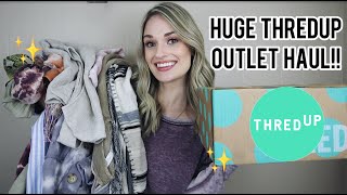 I Sourced 20 Items From My Couch to Resell on Poshmark For a Profit!! $$ HUGE ThredUp Outlet Haul!