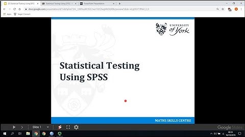 Statistical Testing in SPSS