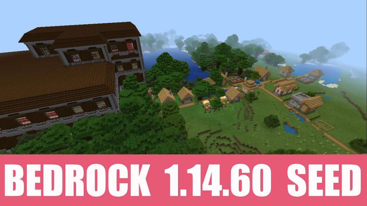 Minecraft Bedrock 1.14.60 Seed: Village with blacksmith stands back-to ...