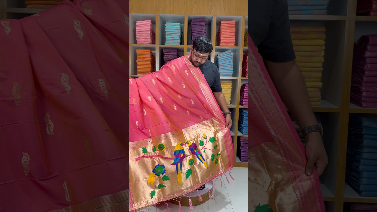 Pure Paithani Multicolor Parrot Weaving Motif Pallu Dupatta