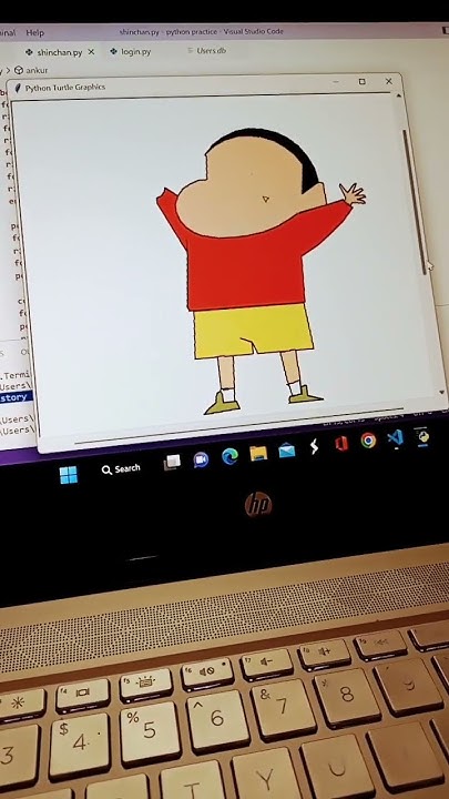 draw Shinchan using Python....🧑‍💻🧑‍💻🧑‍💻🧑‍💻#coder #pythonprogramming # ...