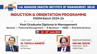 Induction & Orientation Programme from 24-26 June 2024