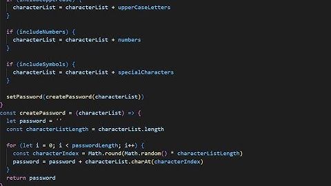 Password Generator Application  using Reactjs