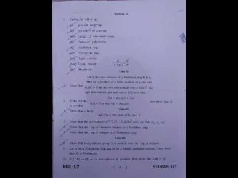 M.sc Math 1st