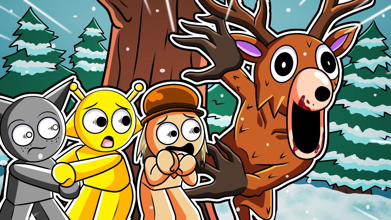 CLIMA NEVADO EXTREMO en 99 Noches en el Bosque ROBLOX 🌲❄ (Sprunki)