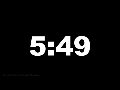 5 minutes 49 seconds [349 secs] clock timer countdown || Alarm Focus