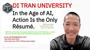 In the Age of AI, Action Is the Only Résumé | Di Tran University
