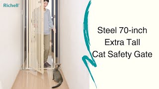 Richell's Steel 70-inch Extra Tall Cat Safety Gate