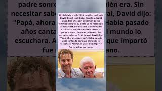 David Bisbal cantó toda su vida. El día que no pudo cantar fue el más importante.