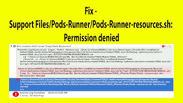 Fix - Support Files/Pods-Runner/Pods-Runner-resources.sh: Permission denied