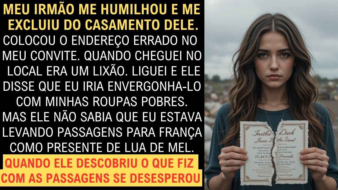 Meu Irmão Me Humilhou e Me Deixou Num Lixão no Dia do Casamento… Ele Não Sabia Que Eu Tinha o...