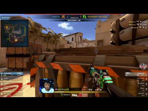 CS:GO - electronic 1 vs 4 Clutch vs fnatic @ PGL Major Krakow 2017