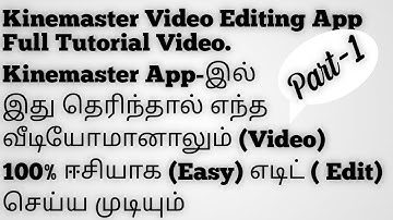 Kinemaster Video Editing App Full Explanation Tutorial Video in Tamil | Part-1 | Techy Editz