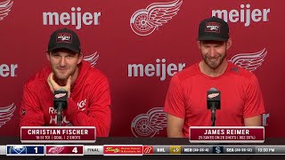 Red Wings LIVE 3.16.24: Christian Fischer and James Reimer by Bally Sports Detroit 1,094 views 2 months ago 3 minutes, 50 seconds