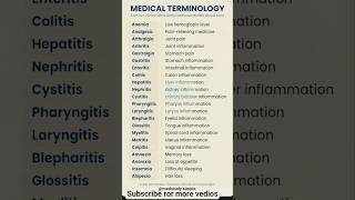Medical Terminology  || #medicalterminology #nursing #education #terminology #dictionary