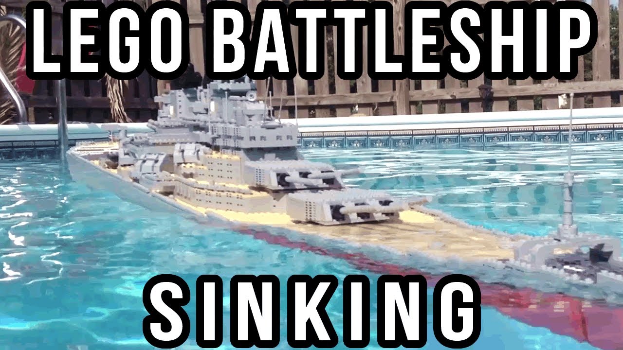 Lego Battleship Missouri Sinking Up Close Shot