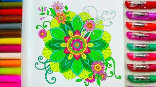 Relaxing Meditation Mandala 🌟Adult coloring Book Collection ASMR (No talking)🌟 #48