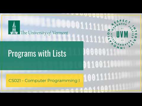 8.2  Programs with Lists