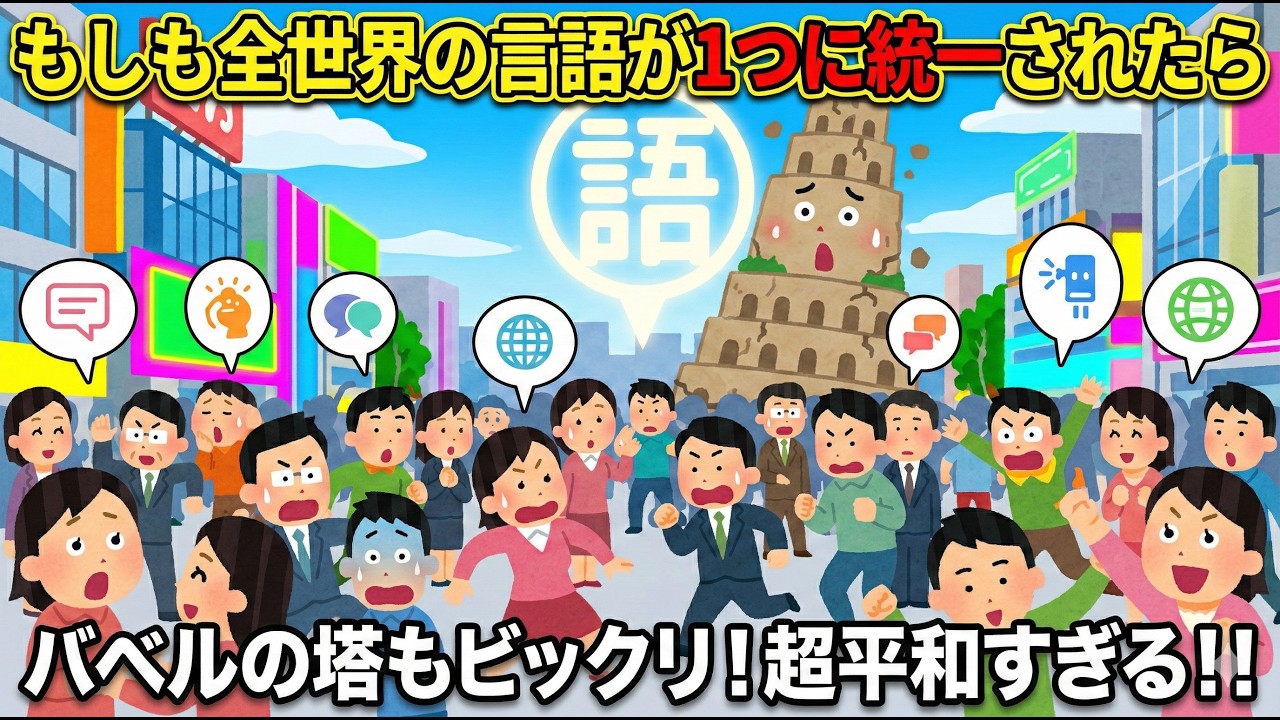 もしも全世界の言語が1つに統一されたらナンパもビジネスも無双すぎて笑いが止まらない！！ 【 もしも 科学 空想 雑学 】