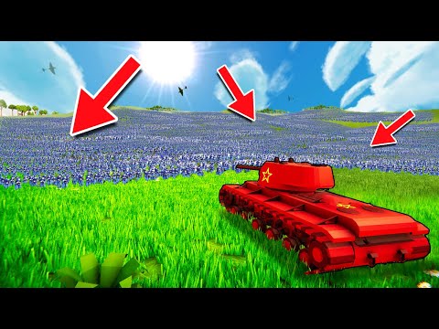 1 СВЕРХТЯЖЕЛЫЙ ТАНК VS 1.000 СОЛДАТ! САМАЯ НЕВЕРОЯТНАЯ ВОЙНА В TOTAL TANK SIMULATOR