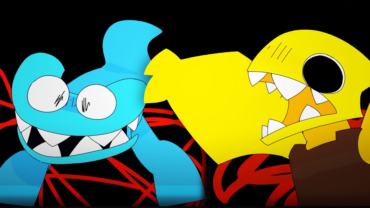 CYAN VS YELLOW Animation  Rainbow Friends Animations Chapter 2 pt.2 