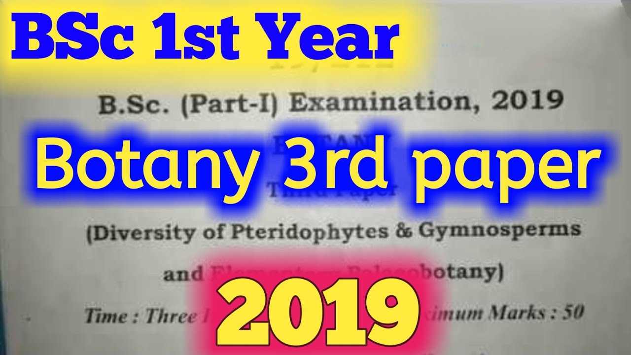 Bsc 1st Year Botany Practical File Pdf BSc 1st year / Botany paper 3rd 2019 - YouTube