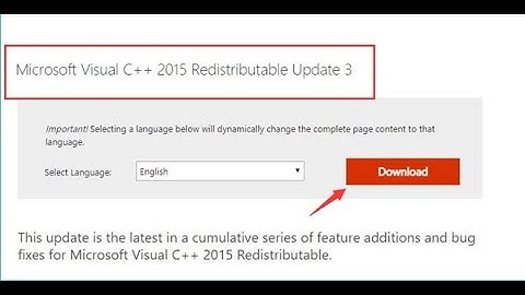 Microsoft Visual C++ 2015 Redistributable Update 3