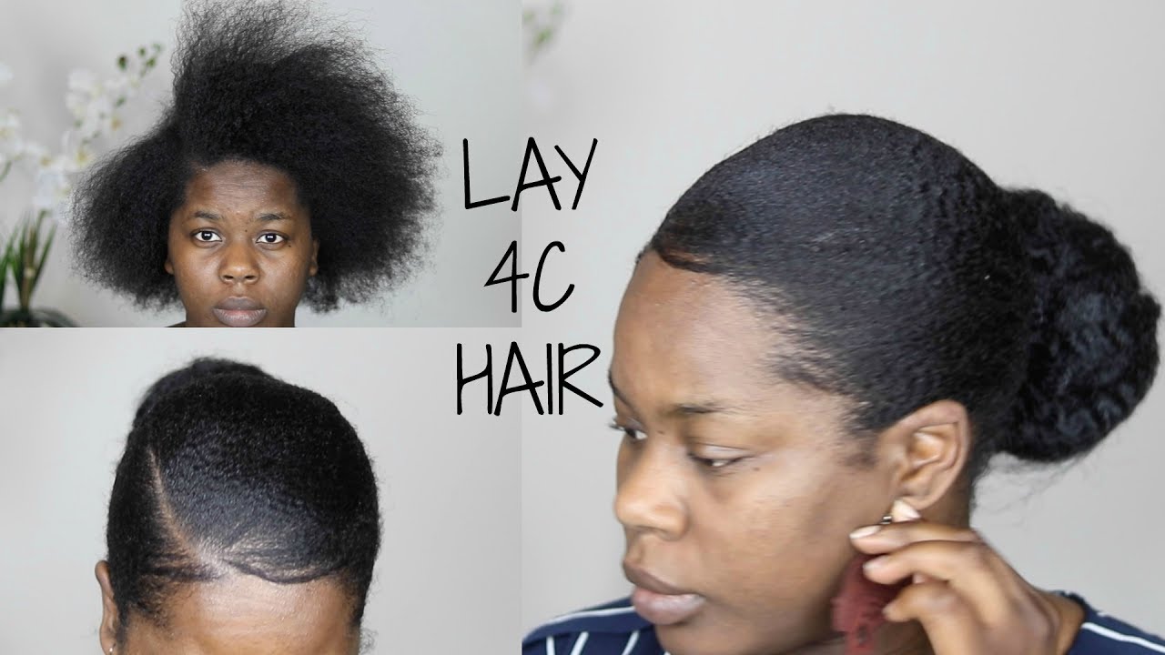 How To Sleek Slick Lay 4c Hair Bun With Waves And Slick Edges