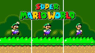 Super Mario World | Versions Comparison (Playing as Luigi)